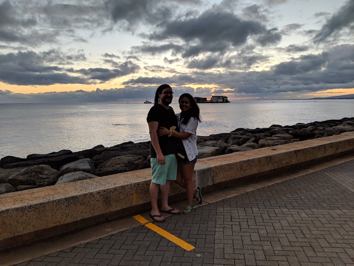 sunset in oahu honolulu hawaii